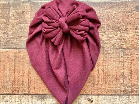 Bunny Knots Wine Bow Headwrap- Size NB Online Hot Sale