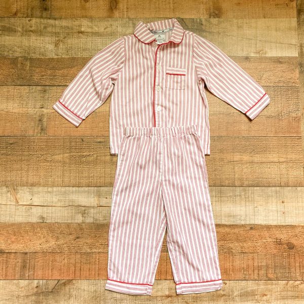 Petite Plume Red and White Striped Two Piece Pajama Set- Size 3 (see notes) Hot on Sale