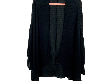 Carly Jean Los Angeles Black Swiss Dot Poncho Cardigan- Size S Online Sale