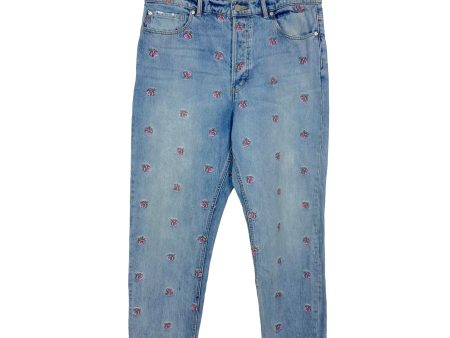 La Vie Rebecca Taylor Embroidered Jeans- Size 31 (sold out online, Inseam 27.5 ) For Sale