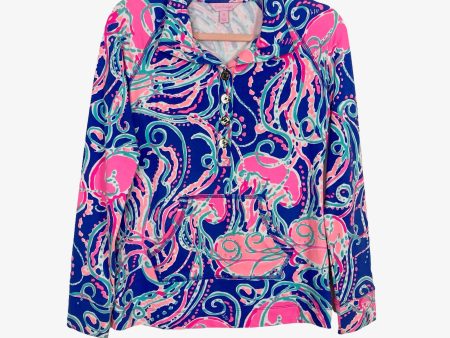 Lilly Pulitzer Printed Half Button Up Front Pocket Pullover- Size XS For Cheap