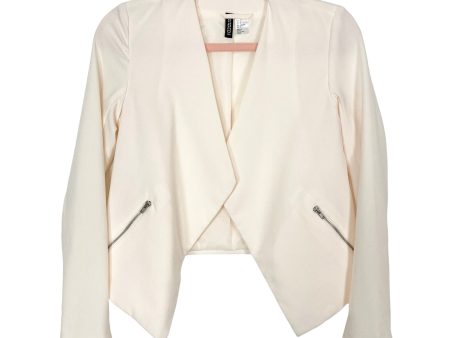 Divided by H&M Cream Open Front with Zipper Pockets Blazer- Size 2 For Cheap