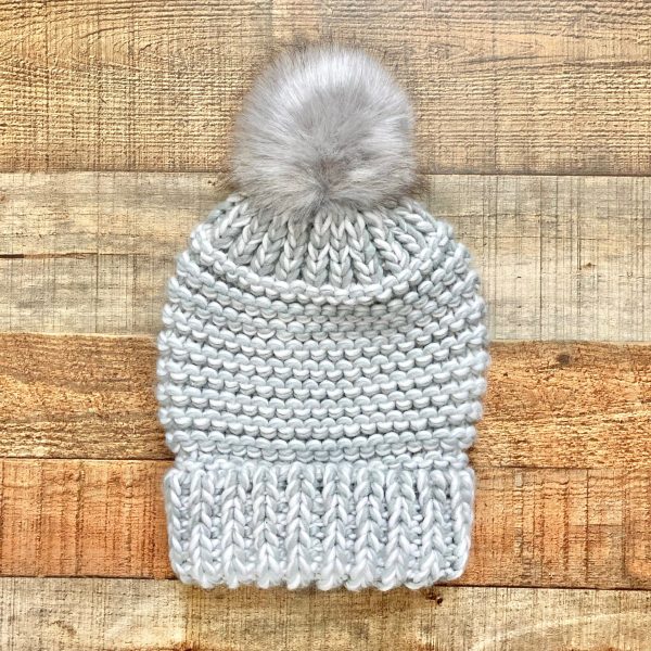 Free People Grey Pom Beanie Sale