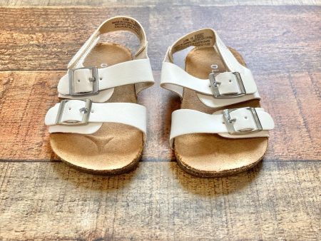 Old Navy White Buckle Sandals- Size 3-6M For Cheap