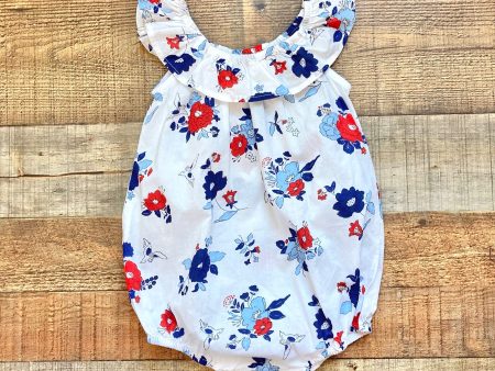 Bisby White Floral Bubble- Size 12-18M Fashion