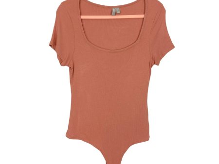 ASOS Caramel Ribbed Scoop Neck Thong Bodysuit- Size 12 Online