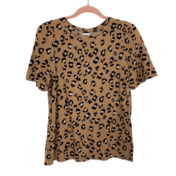 A New Day Animal Print Puff Sleeve Top- Size M For Cheap