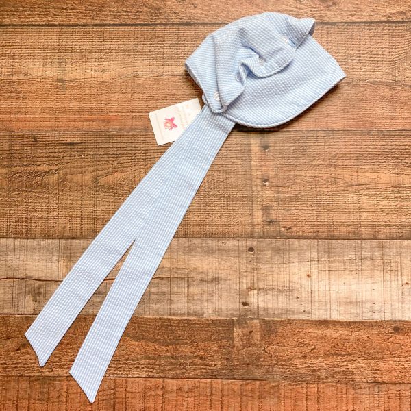 The Beaufort Bonnet Company Blue Seersucker Bonnet NWT- Size S For Cheap