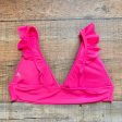 Aerie Hot Pink Ruffle Bikini Top- Size XL (we have matching bottoms, sold out online) on Sale