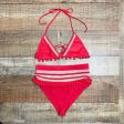 Tularosa Red Mesh Pom Pom Bikini Top- Size M (sold out online, we have matching bottoms) Online