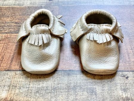 Freshly Picked Gold Leather Fringe Moccasins- Size 2 Discount