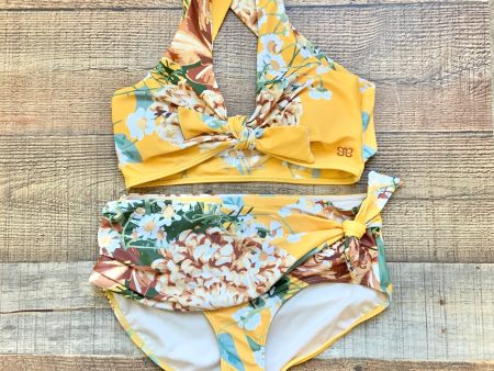 Albion Yellow Floral High Waist Bikini Bottoms- Size XS Online