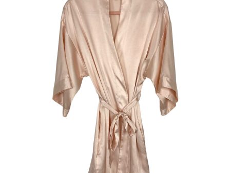 Victoria s Secret Light Pink Satin Belted Wrap Robe- Size XS S (we have matching shorts, see notes) Supply