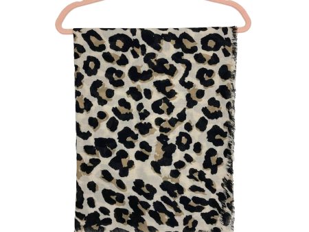 No Brand Animal Print Fringe Scarf Hot on Sale