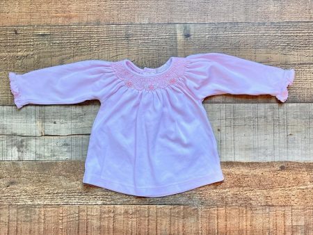 Kissy Kissy Pink Smocked Top- Size 3-6M Online now