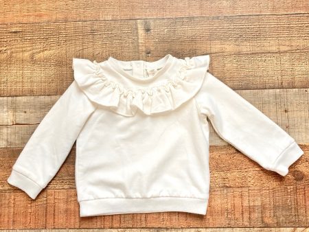 Tucker + Tate Cream Ruffle Neckline Sweatshirt- 18M Online