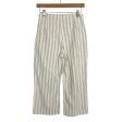 Albion Cream Striped Linen Cropped Pants- Size XS (Inseam 19.5”) For Discount