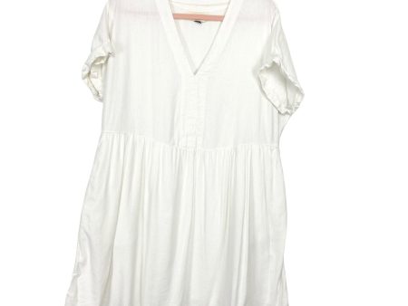 Universal Thread White Linen Blend Lined Baby Doll Dress- Size XL Hot on Sale