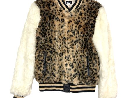 MOTHER Faux Fur Baseball Snap Jacket- Size L (fits like M, sold out online) Fashion