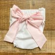 The Beaufort Bonnet Company White with Pink Bow Diaper Cover NWT- Size 12-18M Cheap