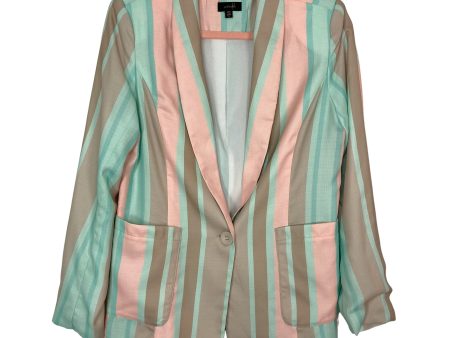 On Twelfth Striped Shoulder Padded Blazer- Size S Supply