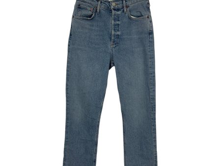 AGOLDE Light Wash Riley High Rise Straight Jeans NWT- Size 27 (Inseam 26 ) Online now