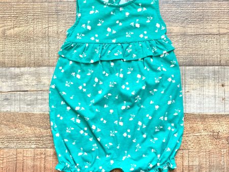 Carter s Green Floral with Back Cut Out Bubble- Size 24M Fashion