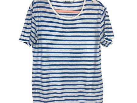 T Alexander Wang Blue White Striped Tee- Size M Discount