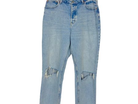 Abercrombie & Fitch The Dad High Rise Curve Love Distressed Jeans- Size 32 14R (Inseam 29 ) Supply