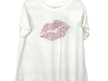 Amaryllis White with Pink Lips Tee- Size XL Hot on Sale