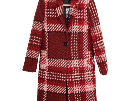 Express Burgundy Plaid Coat NWT- Size XS Supply