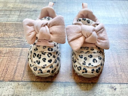 H&M Leopard Print Faux Suede with Bow Sneakers- Size 4-5 (sold out online) Hot on Sale