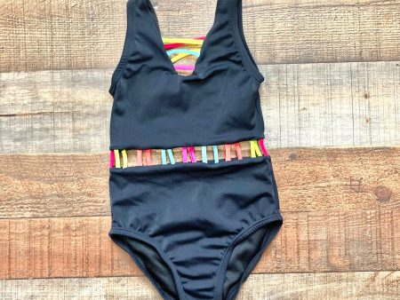 Little Peixoto Black Neon Strappy One Piece- Size 6 (fits like 2T) For Sale