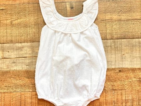 Bisby White Swiss Dot Bubble- Size 6-12M For Sale