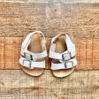 Old Navy White Buckle Sandals- Size 3-6M For Cheap