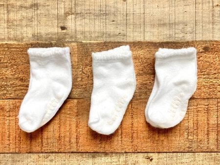 Carter s Three Sets of White Scalloped Cuff Socks- Size 12-24M Fashion