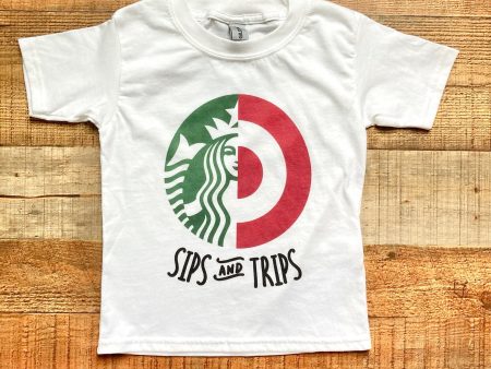 Gildan Toddler Sips and Trips Tee- Size 4T (we have matching mama sweatshirt) Online Hot Sale