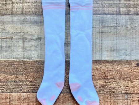 No Brand White with Pink Stripes Over the Knee Socks- Size ~12-18M (see notes) on Sale