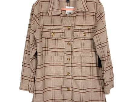 Forever 21 Tan Brown Plaid Shacket NWT- Size S (sold out online) Online now