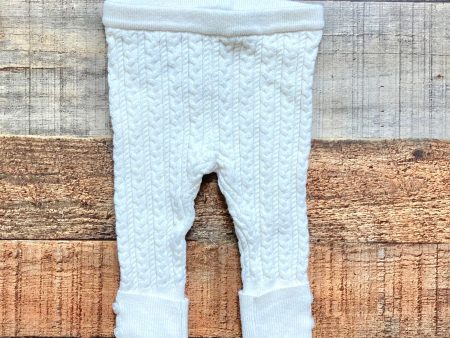 Baby Gap Ivory Cable Knit Button Detail Footless Tights- Size 0-3M Sale