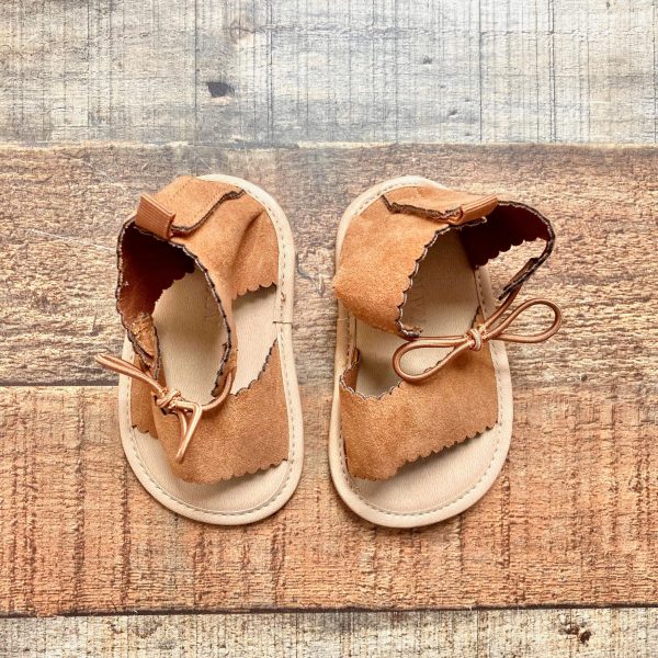 Old Navy Brown Ankle Tie Sandals- Size 6-12M Hot on Sale