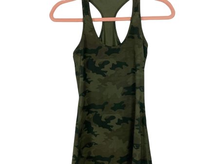 Lululemon Green Camo Racerback Tank- Size ~S (see notes) For Sale