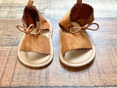 Old Navy Brown Ankle Tie Sandals- Size 6-12M Hot on Sale