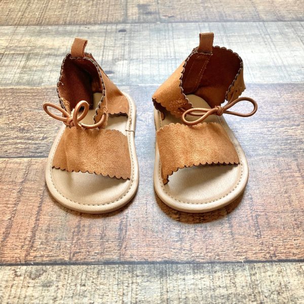 Old Navy Brown Ankle Tie Sandals- Size 6-12M Hot on Sale