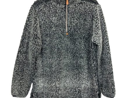 Pink Lily Grey Faux Fur Pullover- Size S on Sale