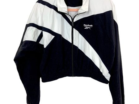 Reebok Classics Black White Cropped Vector Track Jacket- Size XS (sold out online) For Cheap