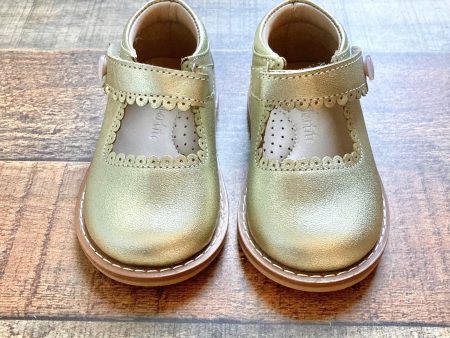 Elephantito Metallic Gold Leather Mary Jane- Size 4 Hot on Sale