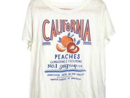 J.Crew White Blue Orange California Peaches Tee- Size XL For Discount