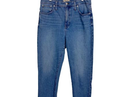 Madewell Medium Wash Raw Hem Perfect Vintage Jeans- Size 32 (Inseam 26.5 ) Online now