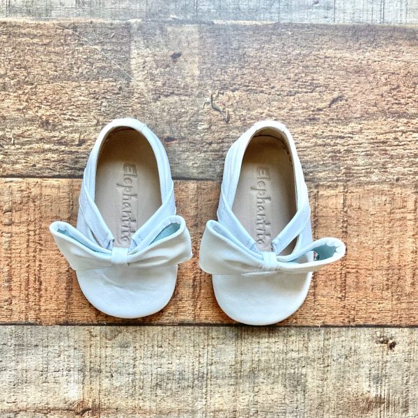 Elephantito White Bow Baby Ballerina Crib Shoe- Size 1 Fashion